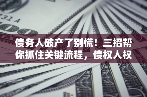 武汉债务人破产了别慌！三招帮你抓住关键流程，债权人权益不再缩水